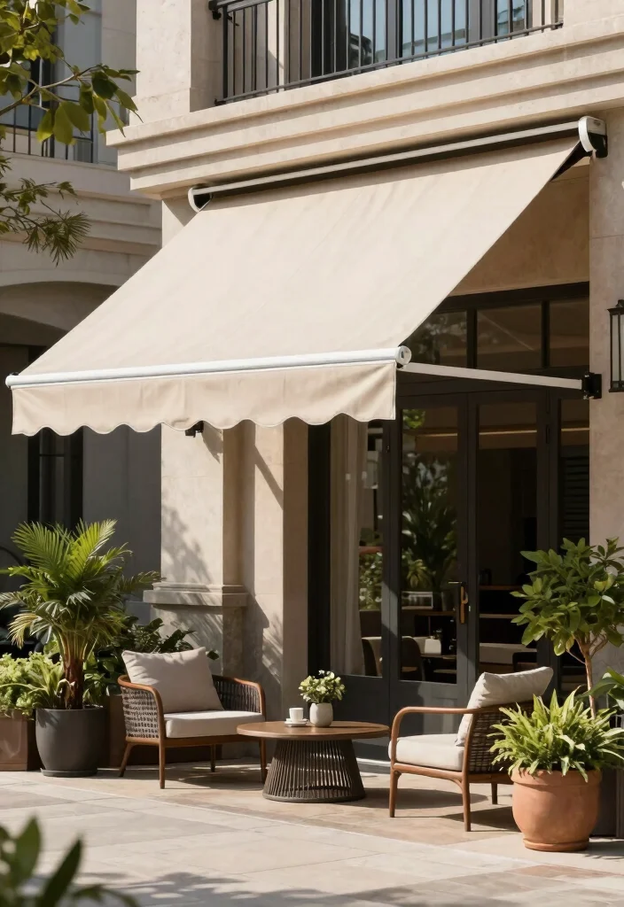 18 Front Porch Awning Ideas That Add Shade & Style - 4. Retractable Awnings 1