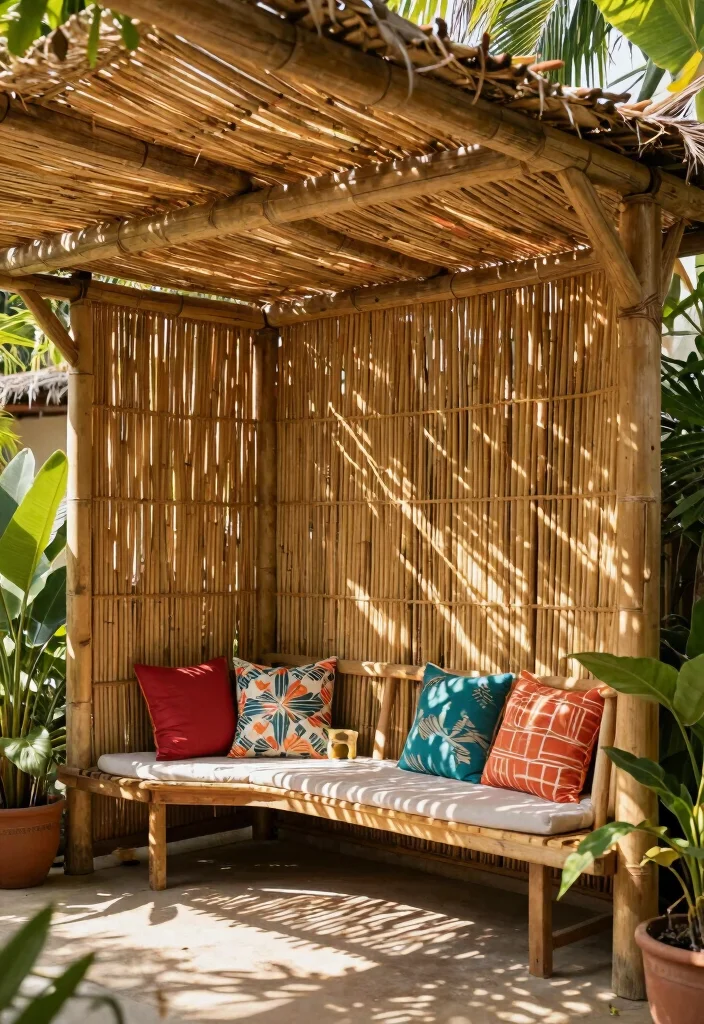18 Front Porch Awning Ideas That Add Shade & Style - 6. Bamboo Shade 1