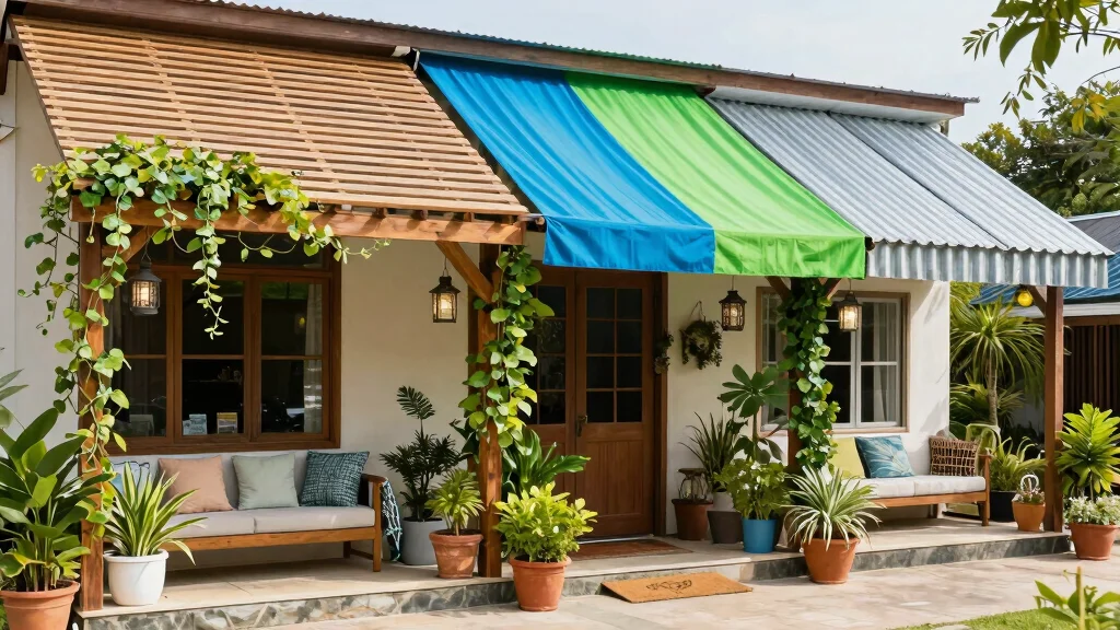 18 Front Porch Awning Ideas That Add Shade & Style