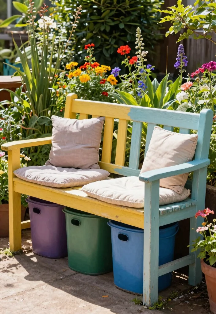 18 Garbage Can Storage Outdoor Ideas That Hide the Mess - 13. Upcycled Furniture as Storage 1