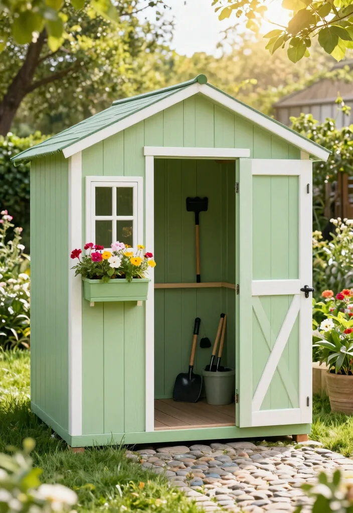 18 Garbage Can Storage Outdoor Ideas That Hide the Mess - 2. Decorative Storage Shed 1