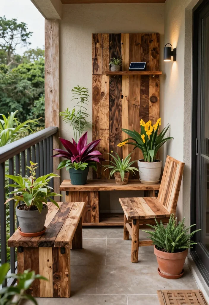 18 Large Balcony Decor Ideas That Transform Your Space - 13. Sustainable Decor Elements 1