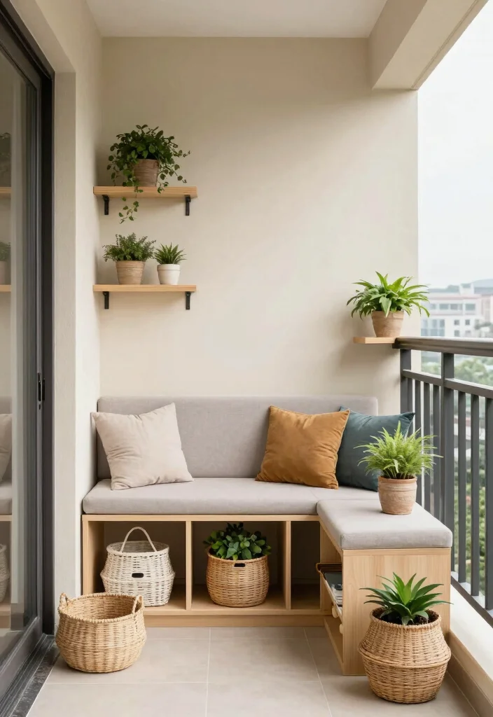 18 Large Balcony Decor Ideas That Transform Your Space - 17. Smart Storage Solutions 1
