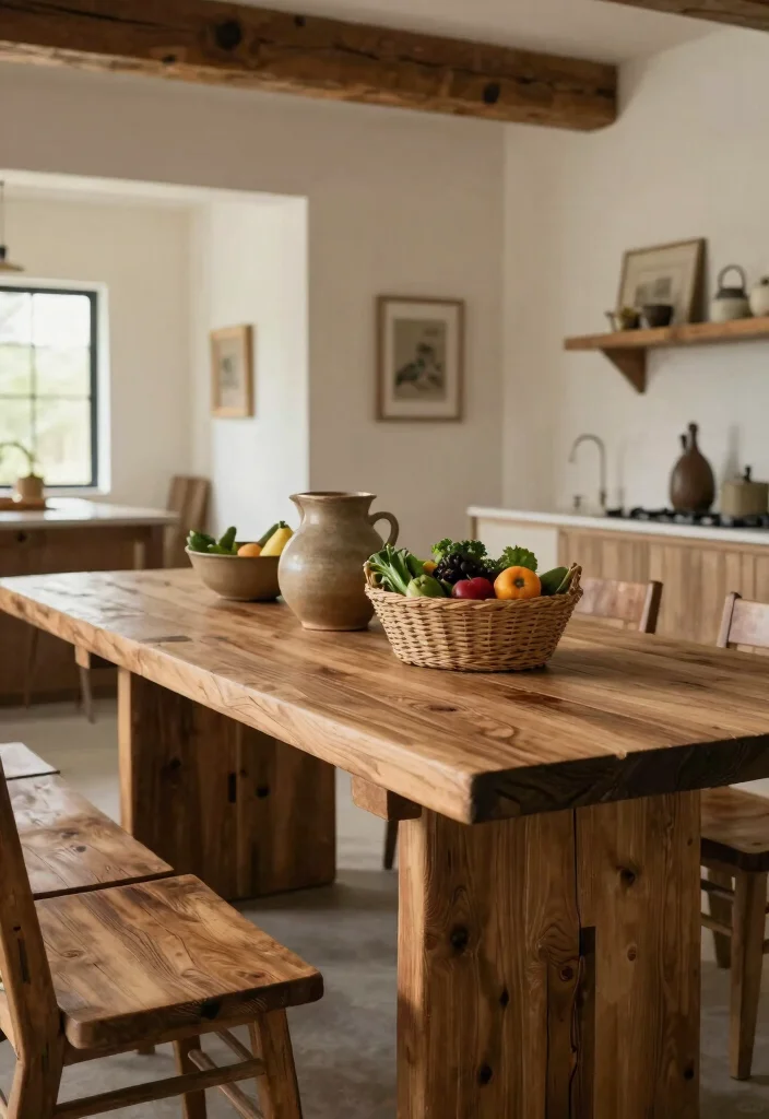 18 Modern Farmhouse Dining Table Ideas With Timeless Style - 6. Rustic Farm Table Trends 1