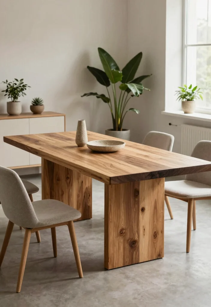 18 Modern Farmhouse Dining Table Ideas With Timeless Style - 8. Eco-Friendly Materials and Designs 1