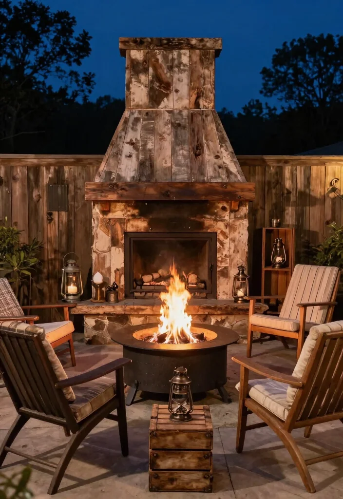 18 Outdoor Fire Pit Area Ideas That Feel Like a Retreat - 15. Farmhouse-Style Fire Pit 1