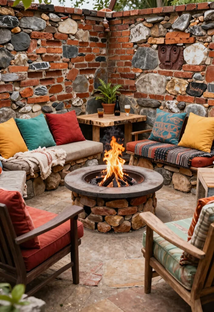 18 Outdoor Fire Pit Area Ideas That Feel Like a Retreat - 6. Eco-Friendly Fire Pit with Reclaimed Materials 1