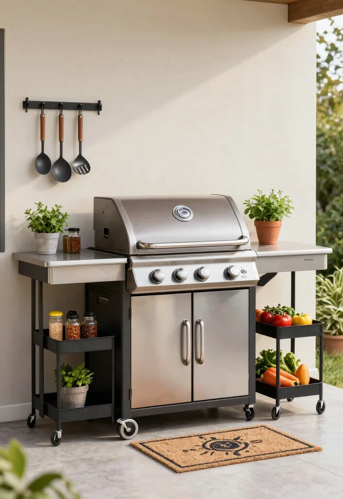 18 Patio BBQ Area Ideas That Are Perfect for Entertaining - 1. Compact Grill Stations 1