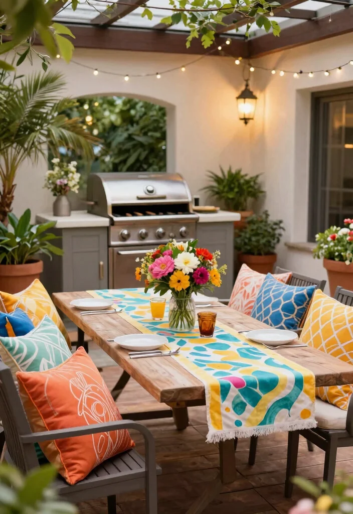 18 Patio BBQ Area Ideas That Are Perfect for Entertaining - 13. Seasonal Decor Touches 1
