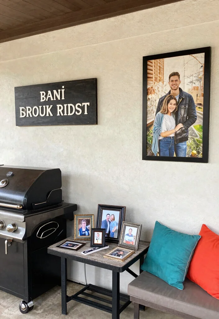 18 Patio BBQ Area Ideas That Are Perfect for Entertaining - 16. Personal Touches with Decor 1