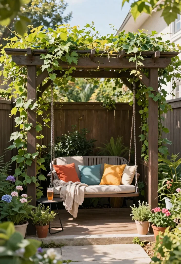 18 Pergola Patio Attached to House Ideas With Seamless Design - 1. Cozy Corner Retreat 1