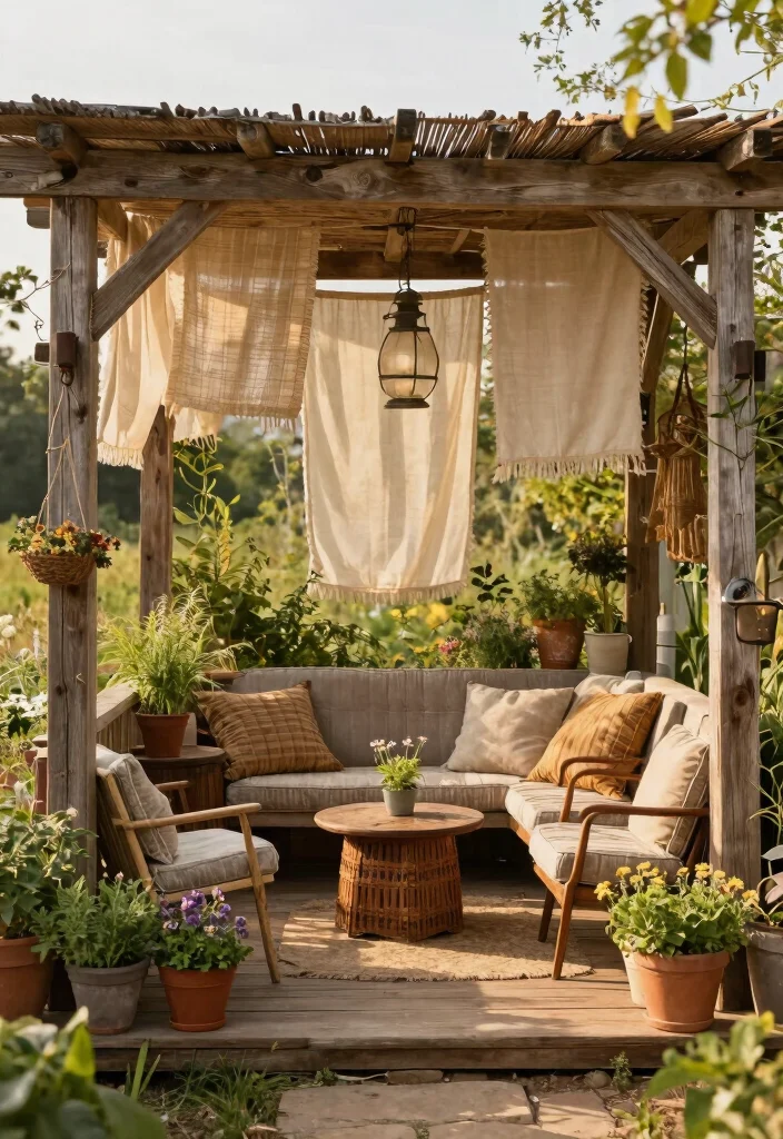 18 Pergola on Deck Ideas That Upgrade Your Space - 3. Vintage Rustic Pergola 1
