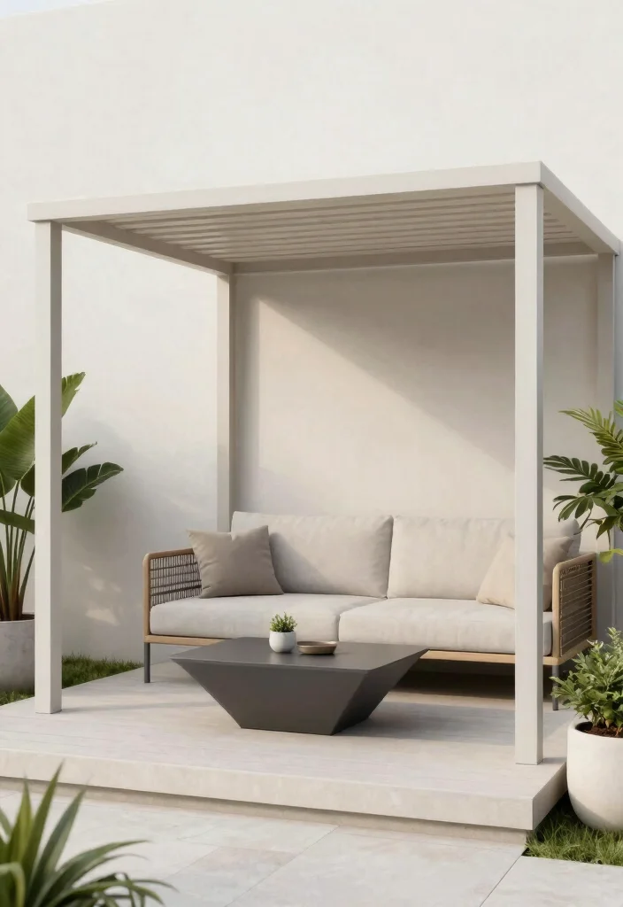 18 Pergola on Deck Ideas That Upgrade Your Space - 4. Modern Minimalist Pergola 1