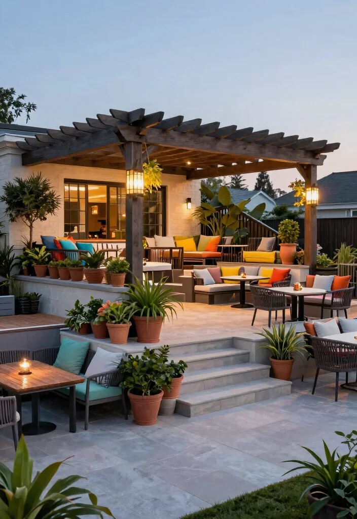 18 Pergola on Deck Ideas That Upgrade Your Space - 7. Multi-Level Pergola 1